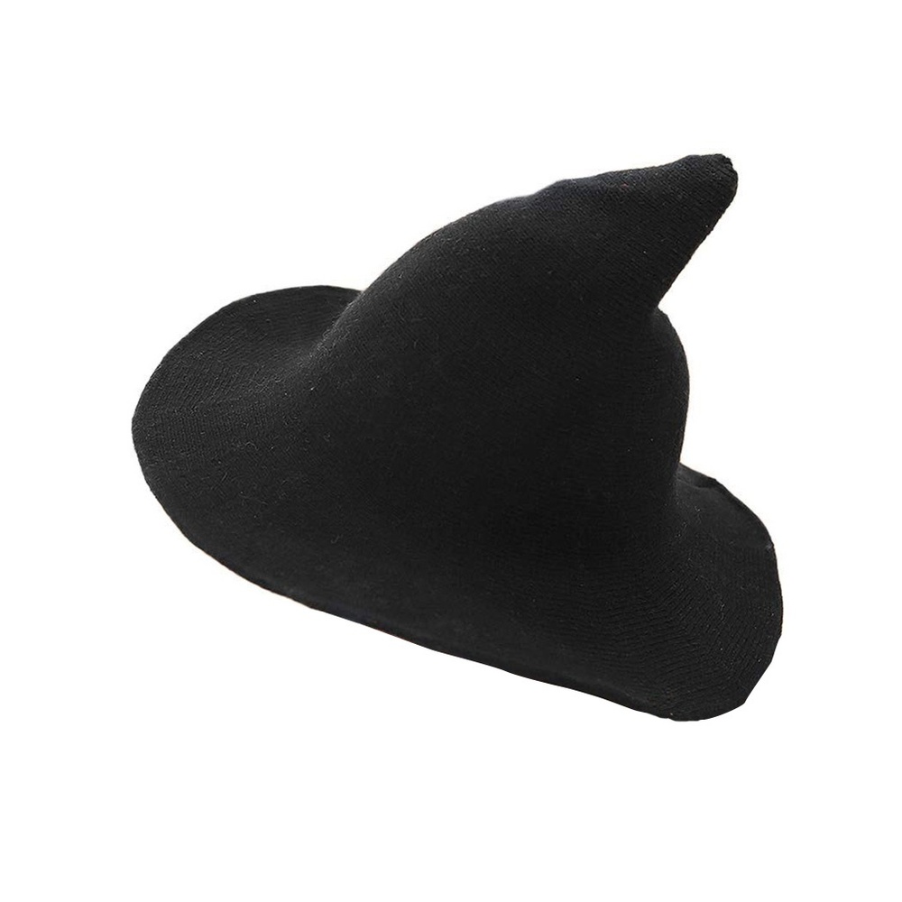 Womens Wool Felt Big Pointed Witch Knitted Hats - Picture 3 of 8